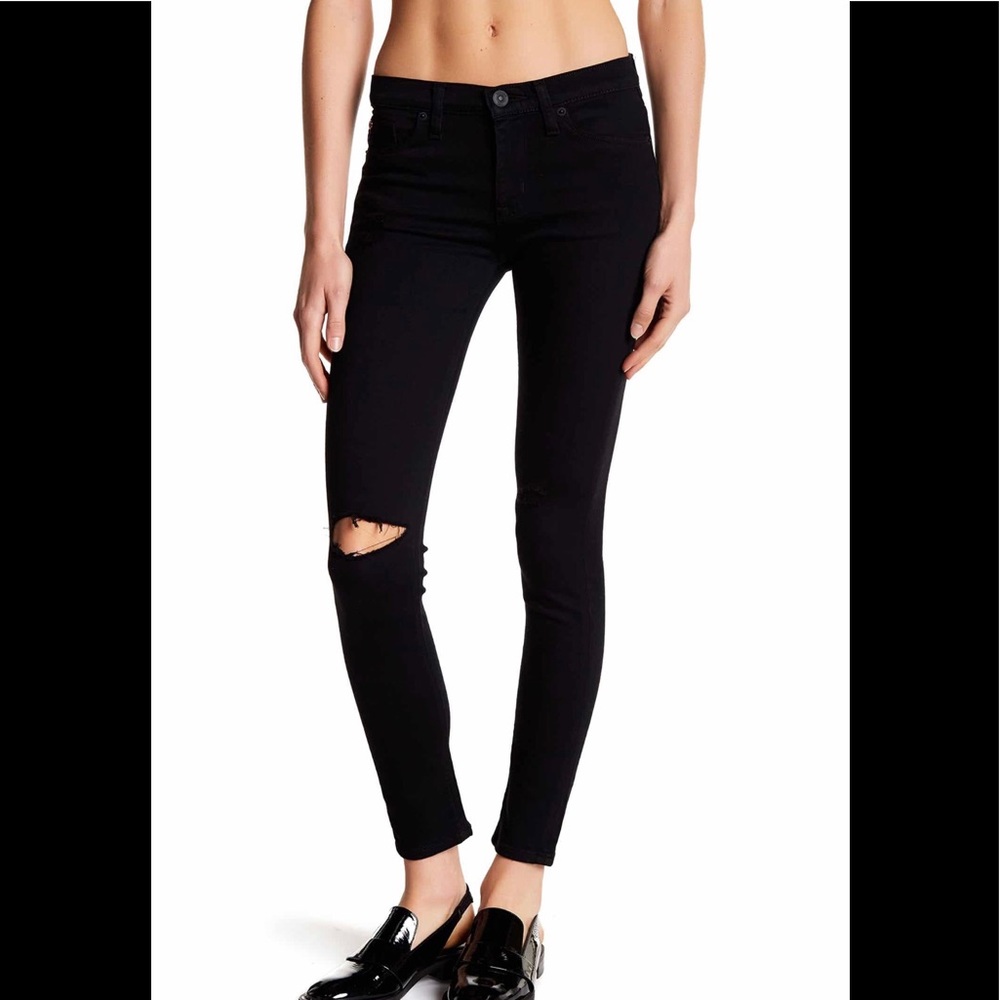 (Sold) Hudson Nico Super Skinny Jeans Dark Black - Picture 2 of 8